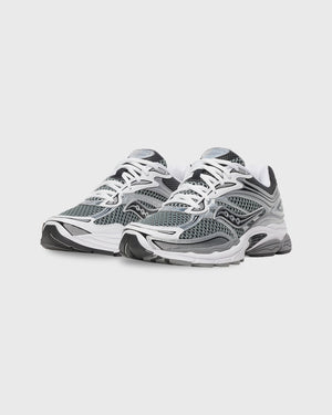 Saucony Progrid Omni 9 Sneaker Grijs Zilver vooraanzicht model 1 paar zilver