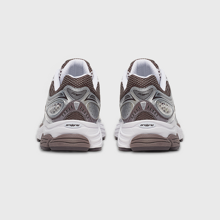 Saucony Progrid Omni 9 Sneaker Wit Bruin achterkant schoen hiel