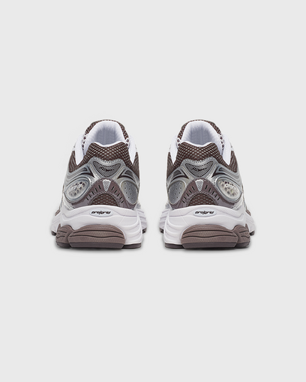 Saucony Progrid Omni 9 Sneaker Wit Bruin achterkant schoen hiel