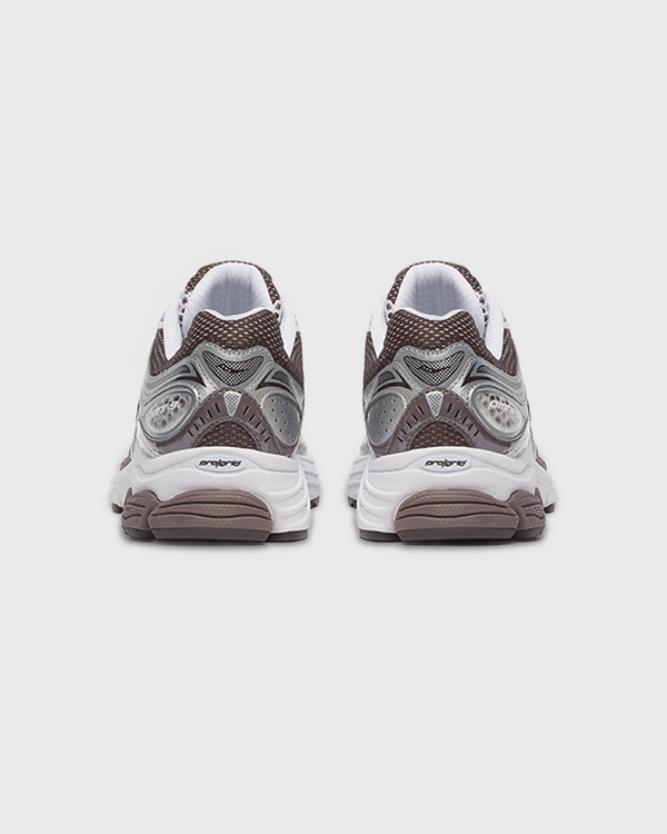Saucony Progrid Omni 9 Sneaker Wit Bruin achterkant schoen hiel