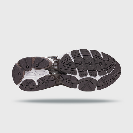 Saucony Progrid Omni 9 Sneaker Wit Bruin onderkant schoen outsole