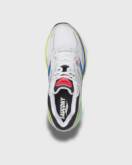 Saucony Progrid Omni 9 Sneaker Wit Tart bovenaanzicht burned sports den bosch