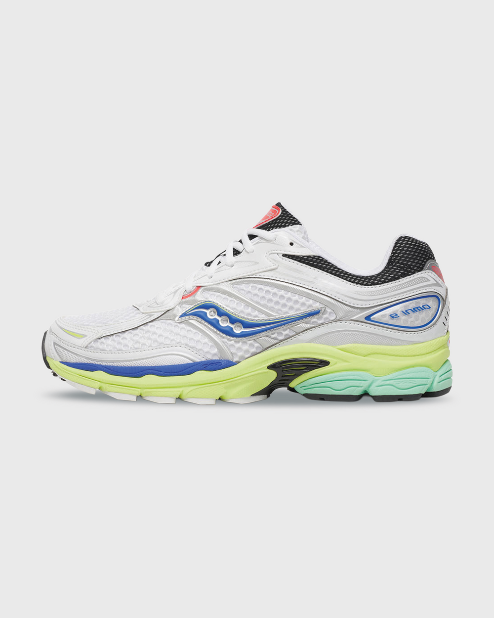 Saucony Progrid Omni 9 Sneaker Wit Tart zijaanzicht linkerkant 