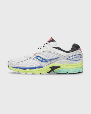 Saucony Progrid Omni 9 Sneaker Wit Tart zijaanzicht linkerkant 