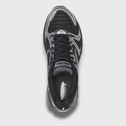 Saucony Progrid Triumph 4 Sneaker Zwart Zilver bovenkant schoen insole veters upper