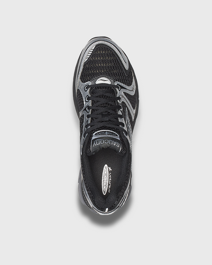Saucony Progrid Triumph 4 Sneaker Zwart Zilver bovenkant schoen insole veters upper