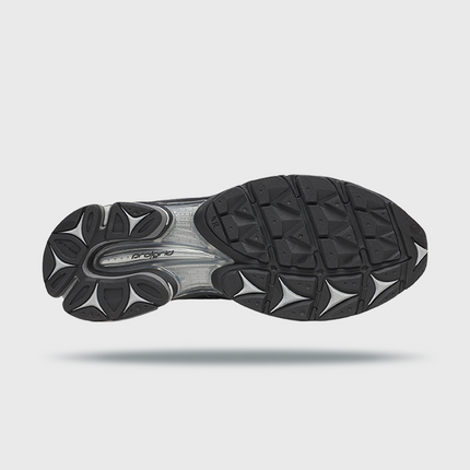 Saucony Progrid Triumph 4 Sneaker Zwart Zilver onderkant zool zwart grijs progrid