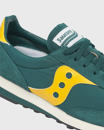 Saucony Trainer 80 Groen / Geel close up bovenkant