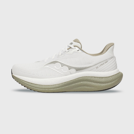 Saucony Triumph 23 Hardloopschoen Wit Groen zijaanzicht linkerkant buitenkant