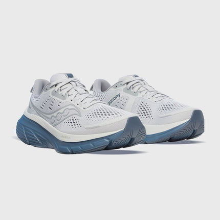 Saucony Guide 18 Hardloopschoen Grijs / Blauw zijaanzicht witte achtergrond