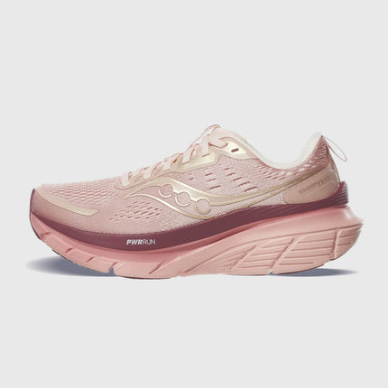 Saucony Guide 18 Hardloopschoen Roze Neusaanzicht logo