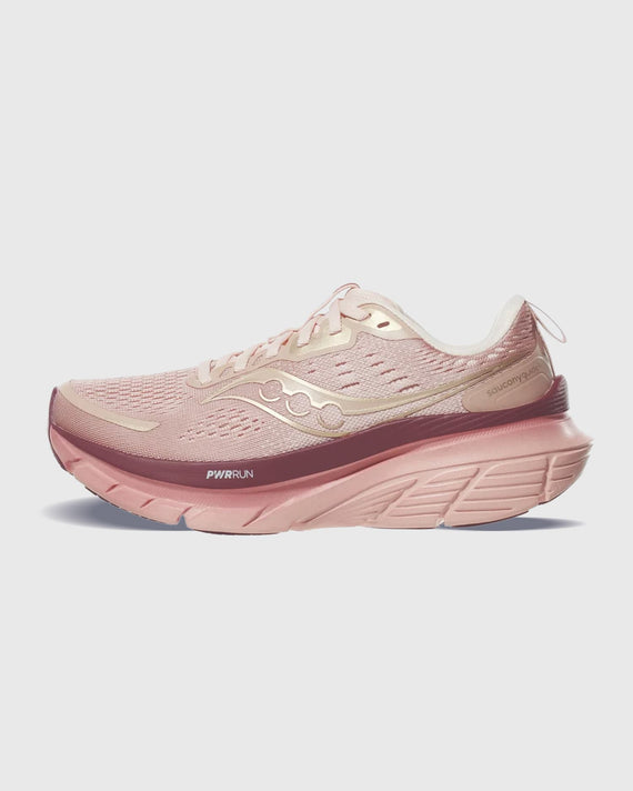 Saucony Guide 18 Hardloopschoen Roze Neusaanzicht logo