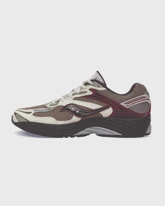 Saucony Progrid Omni 9 Sneaker Beige bordeaux Binnenkant retro