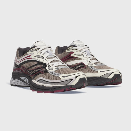 Saucony Progrid Omni 9 Sneaker Beige bordeaux Zijaanzicht zijaanzicht
