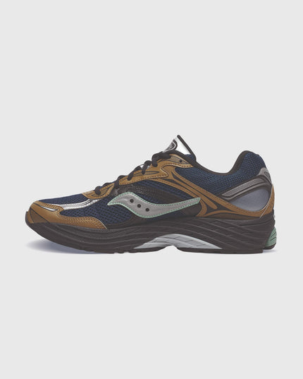 Saucony Progrid Omni 9 Sneaker Navy/bruin Binnenaanzicht 