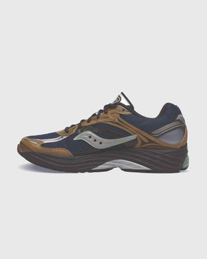 Saucony Progrid Omni 9 Sneaker Navy/bruin Binnenaanzicht 