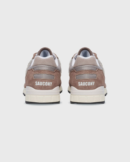 Saucony Shadow 5000 Gravel Grey achteraanzicht linker en rechterschoen 