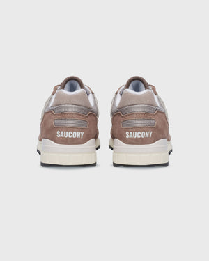 Saucony Shadow 5000 Gravel Grey achteraanzicht linker en rechterschoen 