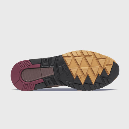 Saucony Shadow 5000 Leer Sneaker Bruin / Beige zool aanzicht