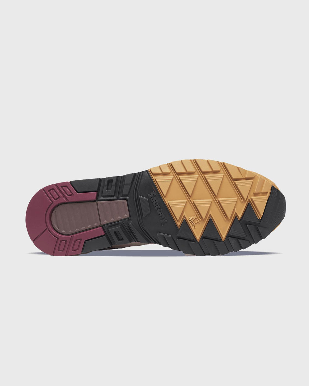 Saucony Shadow 5000 Leer Sneaker Bruin / Beige links