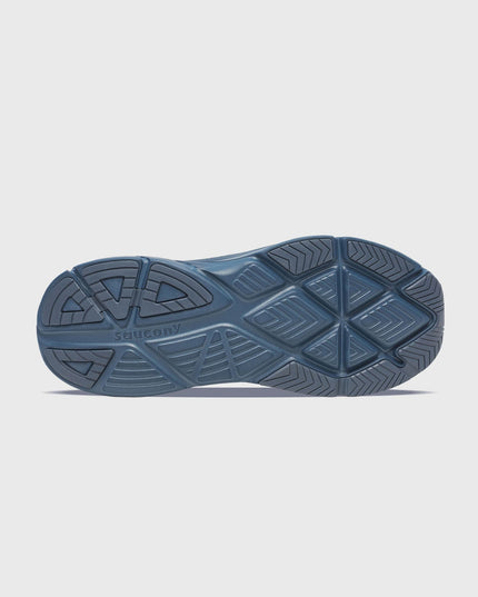 Saucony Guide 18 Hardloopschoen Grijs / Blauw zoolaanzicht witte achtergrond
