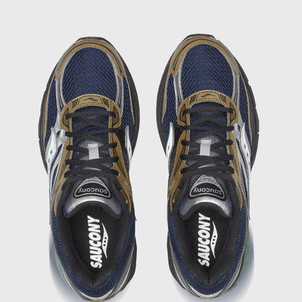 Saucony Progrid Omni 9 Sneaker Navy/bruin Bovenaanzicht