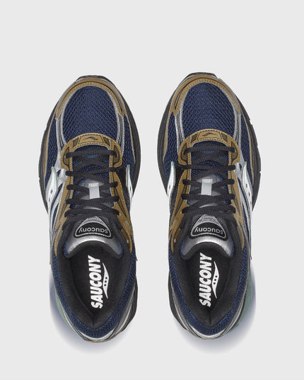 Saucony Progrid Omni 9 Sneaker Navy/bruin Bovenaanzicht
