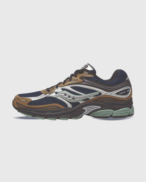 Saucony Progrid Omni 9 Sneaker Navy/bruin rechteraanzicht