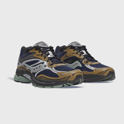 Saucony Progrid Omni 9 Sneaker Navy/bruin zijaanzicht