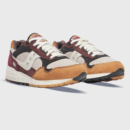 Saucony Shadow 5000 Leer Sneaker Bruin / Beige zijaanziht