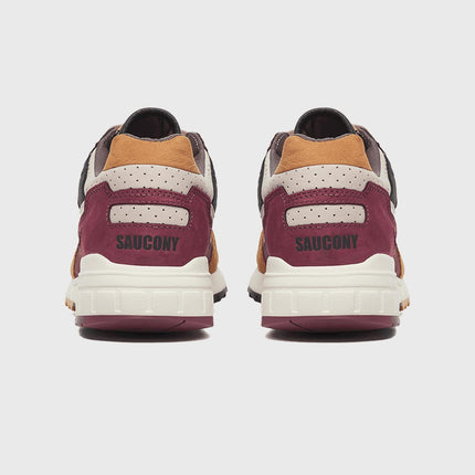 Saucony Shadow 5000 Leer Sneaker Bruin / Beige achteraanzicht