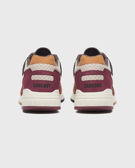 Saucony Shadow 5000 Leer Sneaker Bruin / Beige achteraanzicht