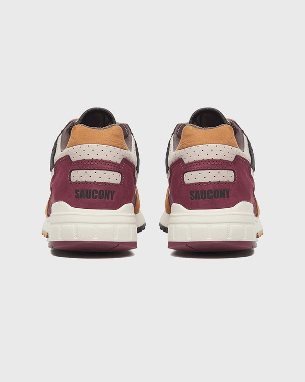 Saucony Shadow 5000 Leer Sneaker Bruin / Beige achteraanzicht