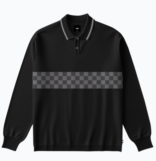 Vans Medford Checkerboard Polo Zwart