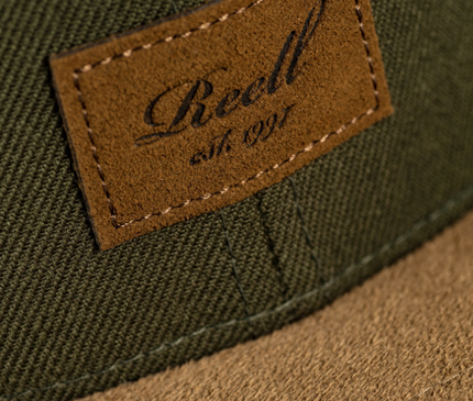 Reell Suede Snapback Cap Olive Green