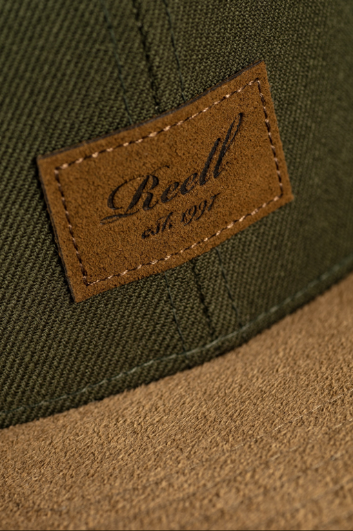 Casquette Snapback Reell en Daim Vert Olive