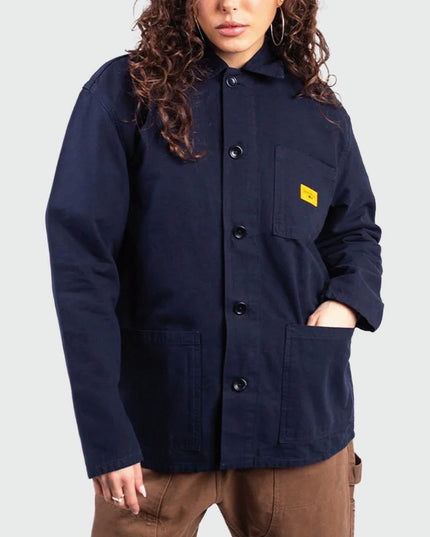 Service Works Canvas Chore Shirt Donkerblauw vooraanzicht