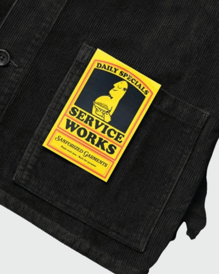 Service Works Canvas Chore Shirt Zwart cu