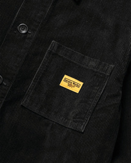 Service Works Canvas Chore Shirt Zwart logo cu