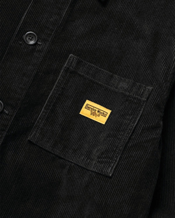 Service Works Canvas Chore Shirt Zwart logo cu