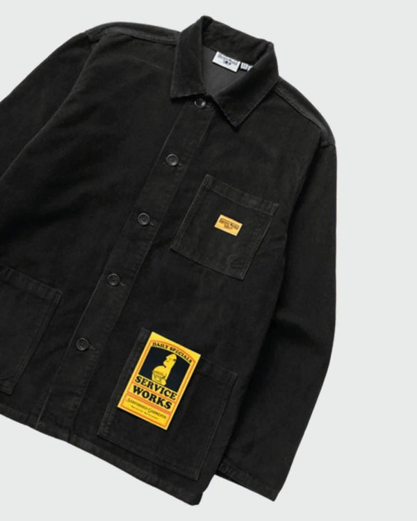 Service Works Canvas Chore Shirt Zwart schuin