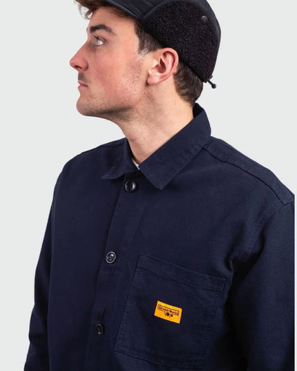 Service Works Canvas Chore Shirt Donkerblauw zijaanzicht