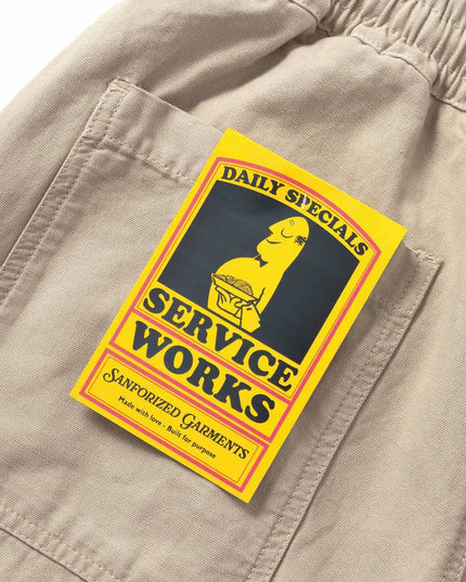 Service Works Classic Chef Pants Creme cu