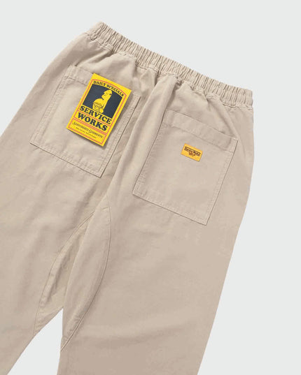 Service Works Classic Chef Pants Creme achteraanzicht