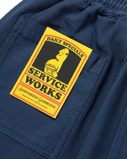 Service Works Classic Chef Pants Donkerblauw band cu