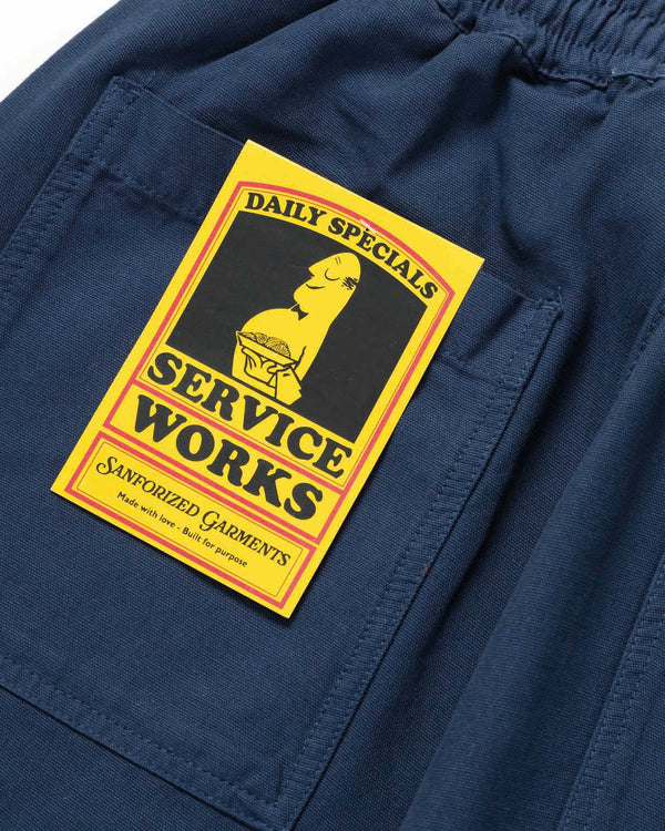 Service Works Classic Chef Pants Donkerblauw band cu
