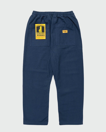 Service Works Classic Chef Pants Donkerblauw achteraanzicht