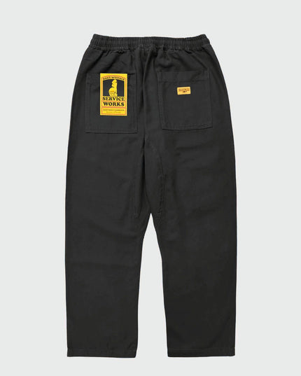 Service Works Classic Chef Pants Zwart achter no mod