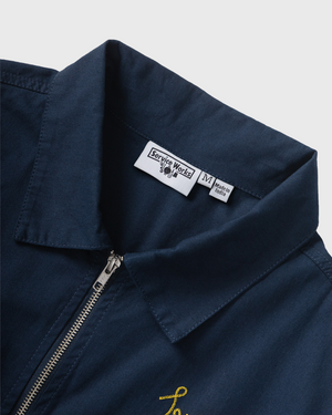 Service Works Twill Work Jacket Donkerblauw label kraag