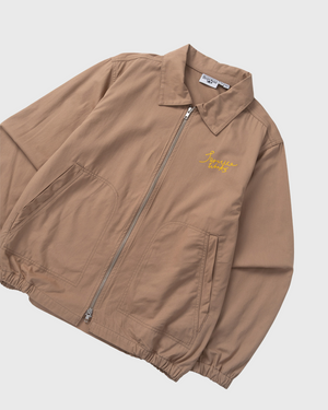 Service Works Twill Work Jacket Mushroom overall aanzicht schuin